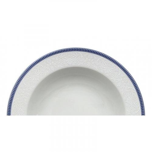 Súprava tanierov 18 dielna ČIPKA Modrá Thun Bohemia porcelán