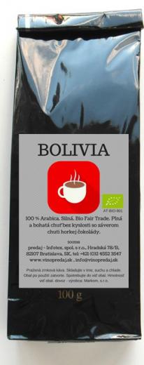 Bolívia BIO Fairtrade pražená zrnková káva 250 g coffee