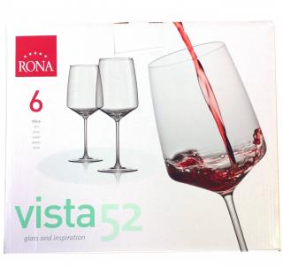 Pohár Kalich Čaša na víno nápoje RONA Vista 520 ml sada 6 ks 