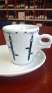 Šálka s tanierom káva espresso dANCAP káva edícia Bici 