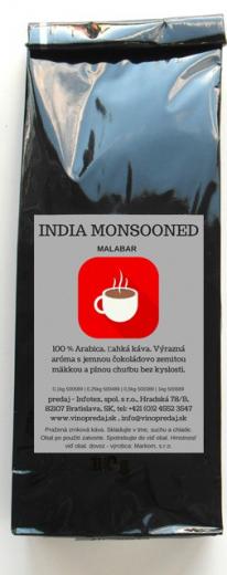 India Malabar pražená zrnková káva, coffee 250g Arabica