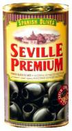 OLIVY čierne bez kôstky SEVILLE PREMIUM Španielsko 350g , 370 ml.