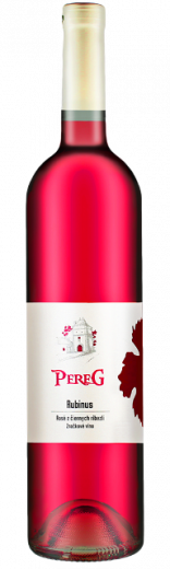 RUBINUS Pereg Rosé víno z čiernych ríbezlí, obj.0,75 L, Alk. 11 % obj.